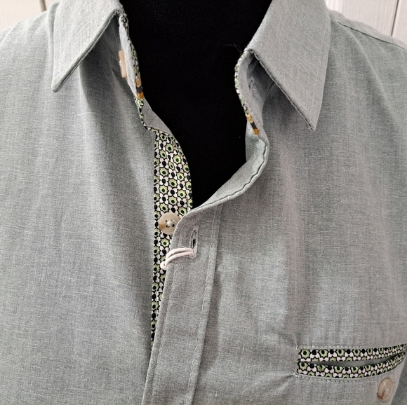 NWT Craft & Flow Button Up Short Sleeve Shirt Size L - Picture 2 of 13